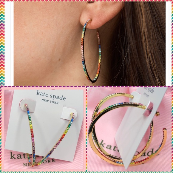 kate spade Jewelry - Kate Spade Large Hoop Earnings firm price
